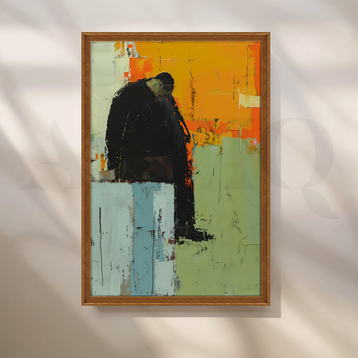 Ember Solitude Abstract Canvas Artwork – Asha Art Studio – Image 6