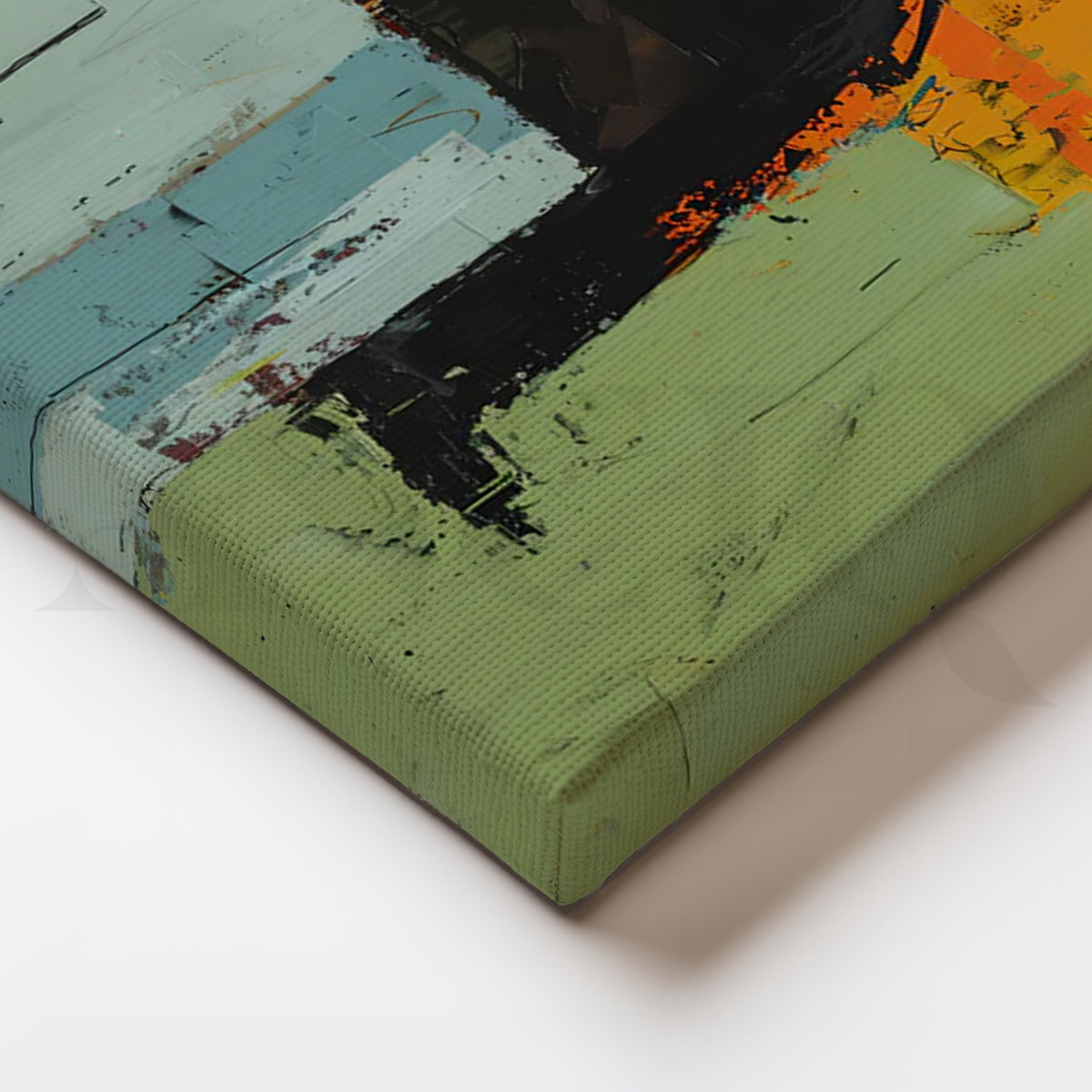 Ember Solitude Abstract Canvas Artwork – Asha Art Studio – Image 2