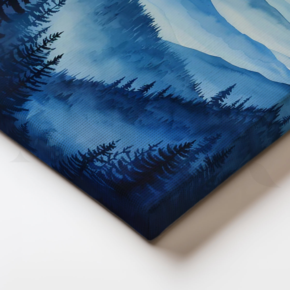 Indigo Mountain Mist Canvas Artwork – Asha Art Studio – Image 2