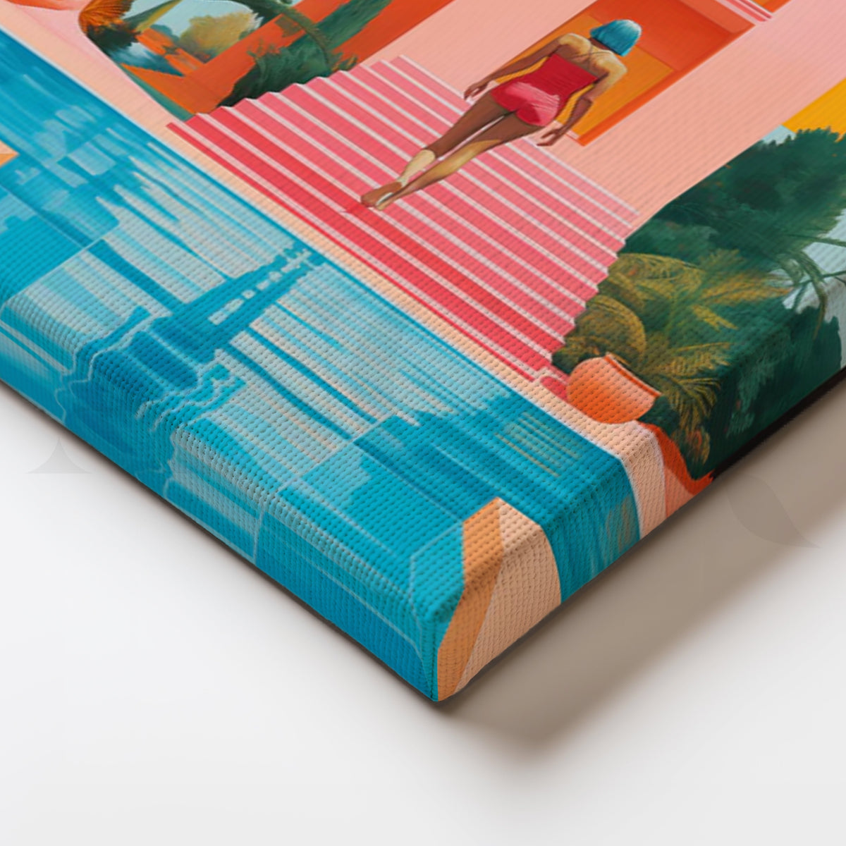 Tropical Modern Daydream’ Canvas for Bathroom – Asha Art Studio – Image 2