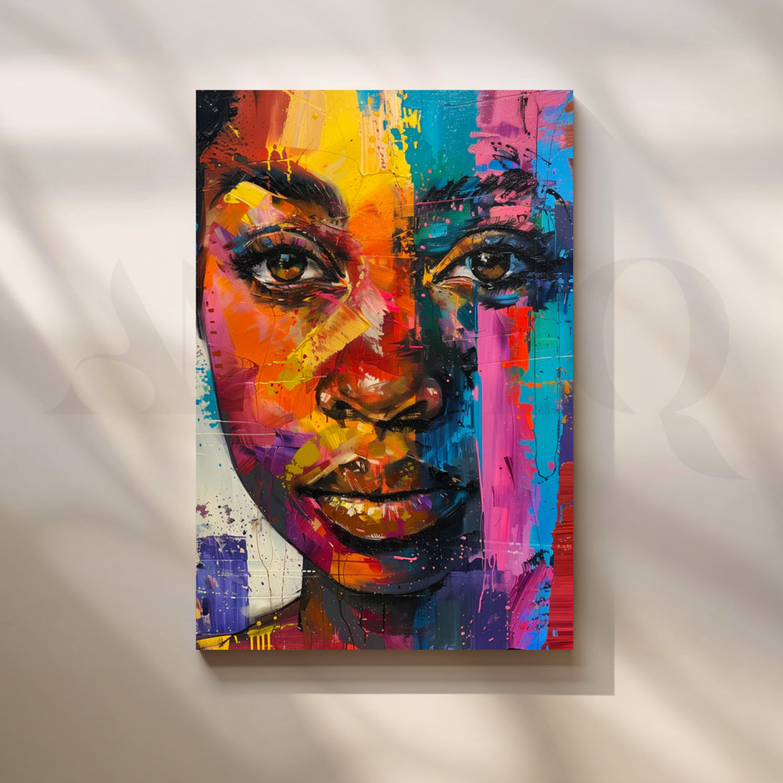 Sunset Walk Silhouette Canvas Painting for Entryway – Asha Art Studio