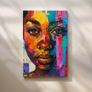 Sunset Walk Silhouette Canvas Painting for Entryway – Asha Art Studio