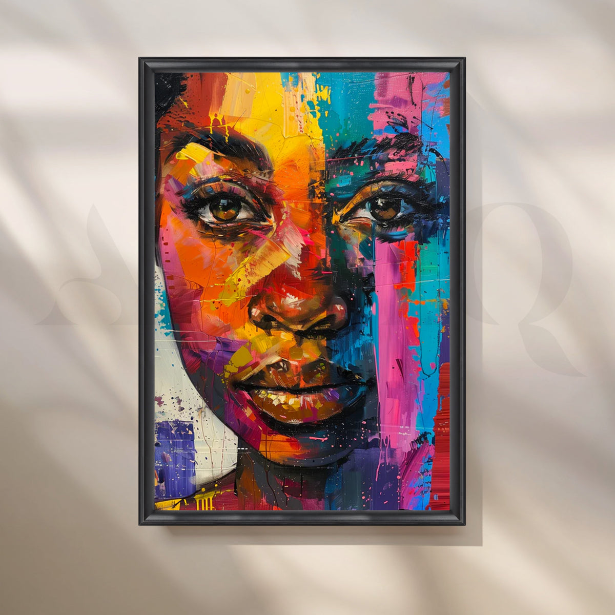 Sunset Walk Silhouette Canvas Painting for Entryway – Asha Art Studio – Image 3
