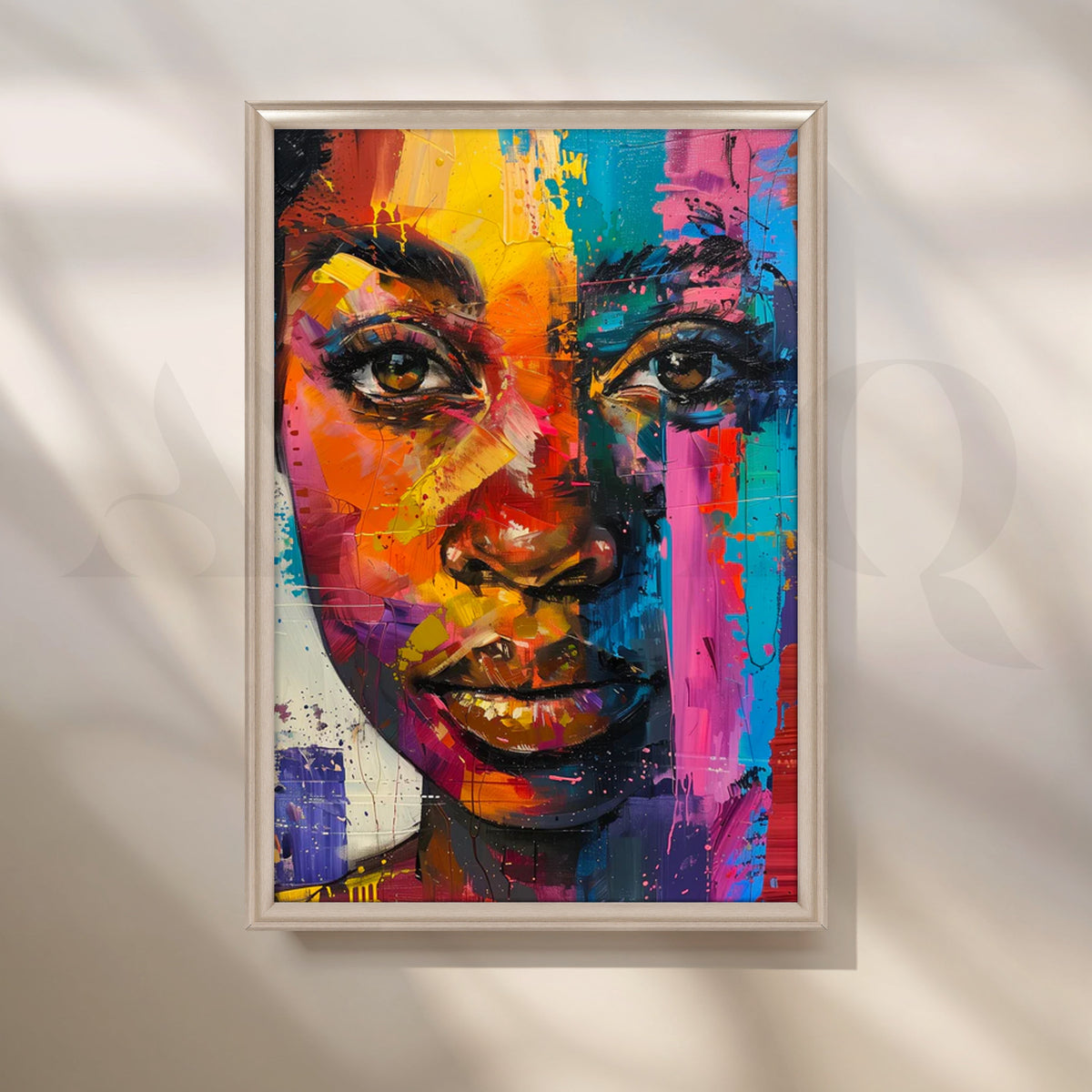 Sunset Walk Silhouette Canvas Painting for Entryway – Asha Art Studio – Image 4