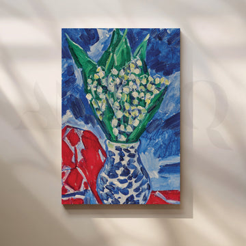 Lily Bloom Still Life Canvas Artwork – Asha Art Studio
