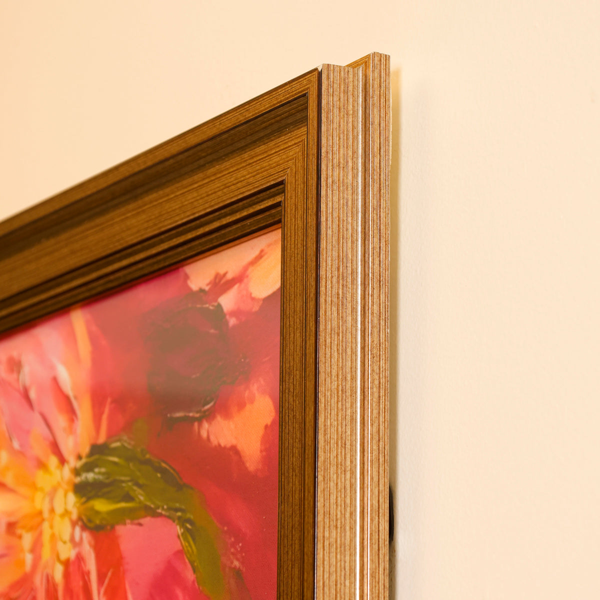 Crimson Floral Expression Framed Artwork – Asha Art Studio – Image 6