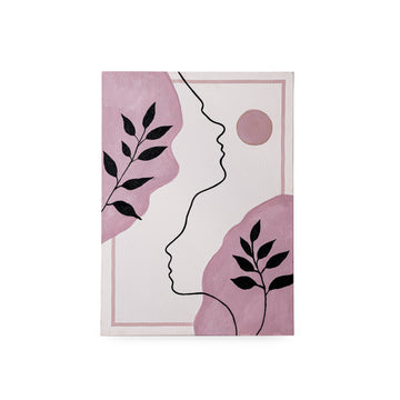 Between Us – Botanical Line Art Canvas – Asha Art Studio