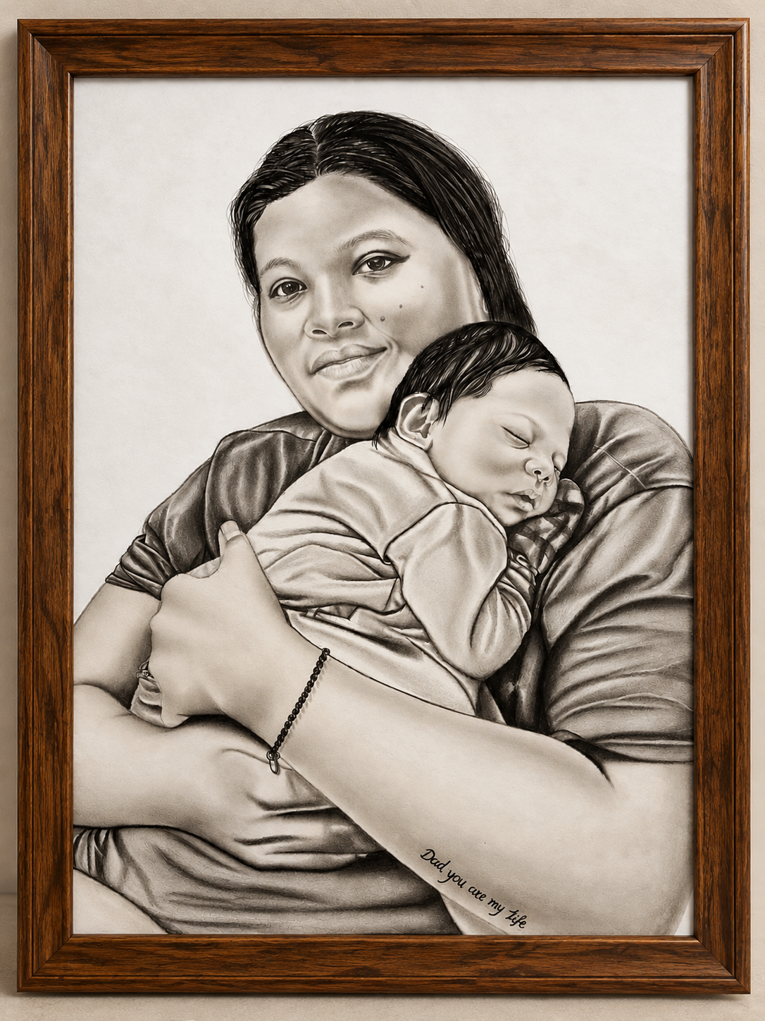 Custom Pencil Sketch Portrait from Photo