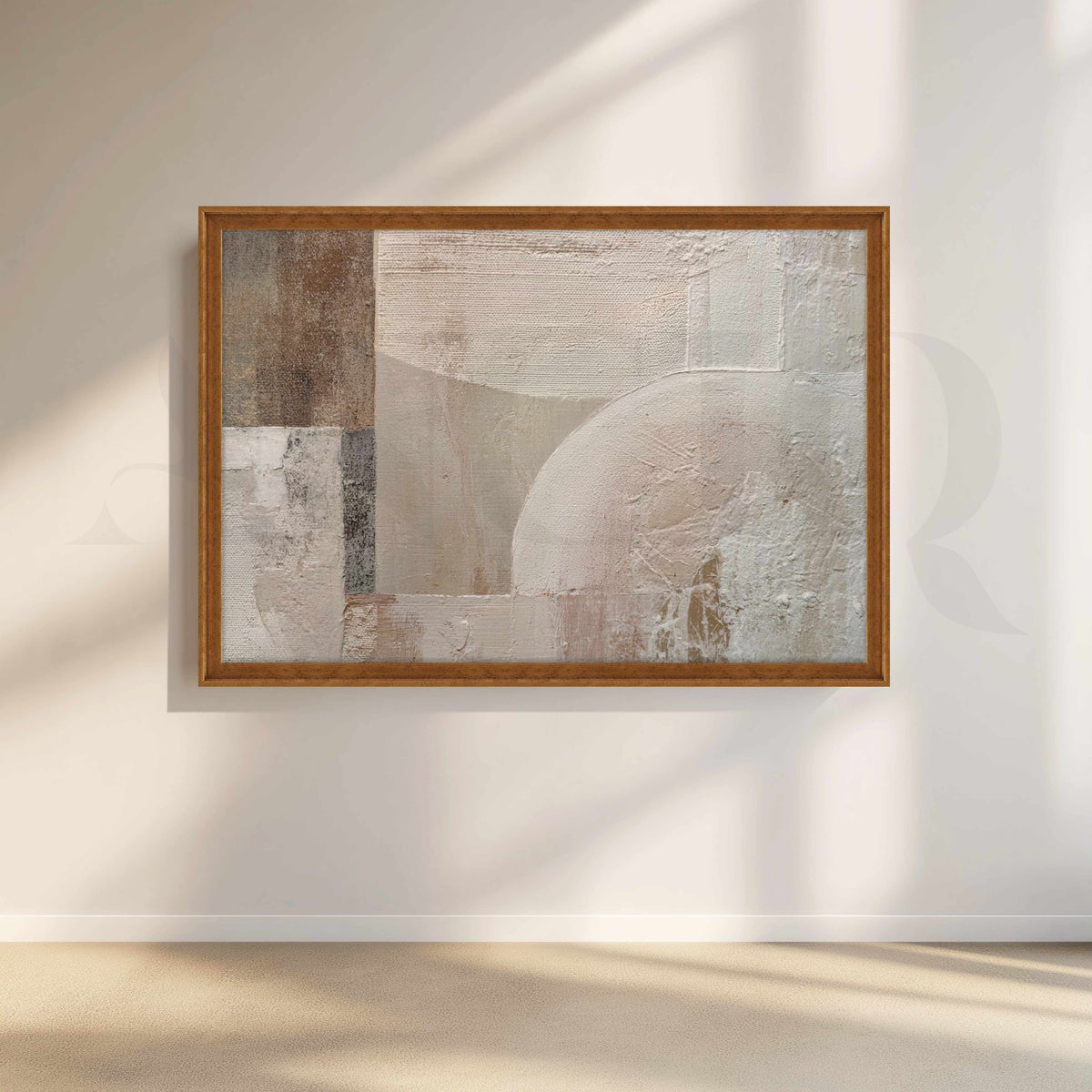 Neutral Geometric Abstract Canvas Artwork – Asha Art Studio – Image 6