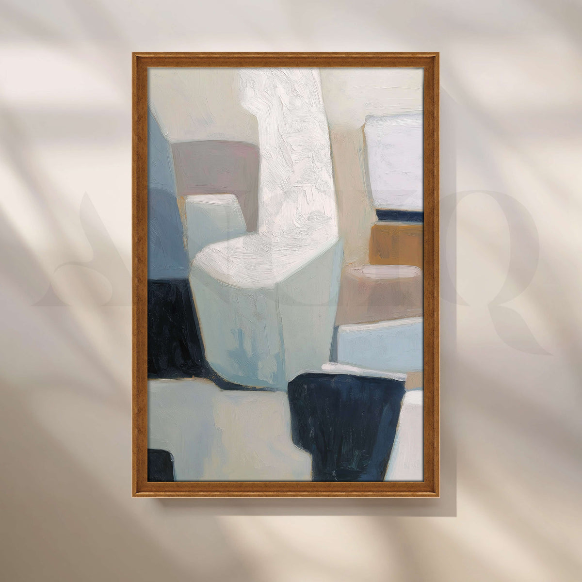Soft Blue and Neutral Abstract Canvas Artwork – Asha Art Studio – Image 6