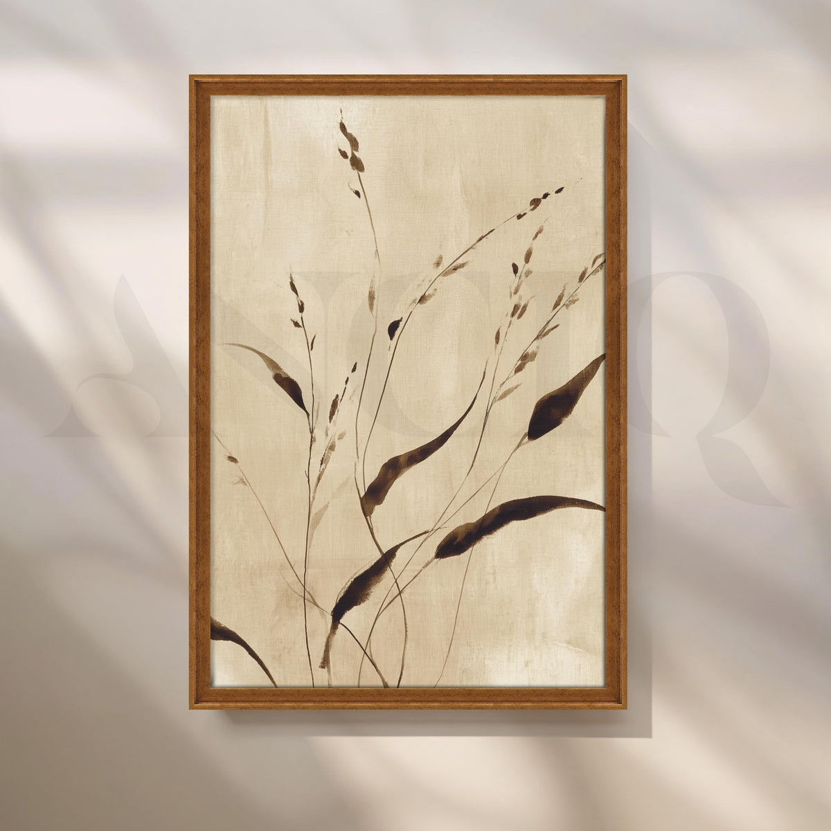 Minimal Botanical Abstract Canvas Artwork – Asha Art Studio – Image 6