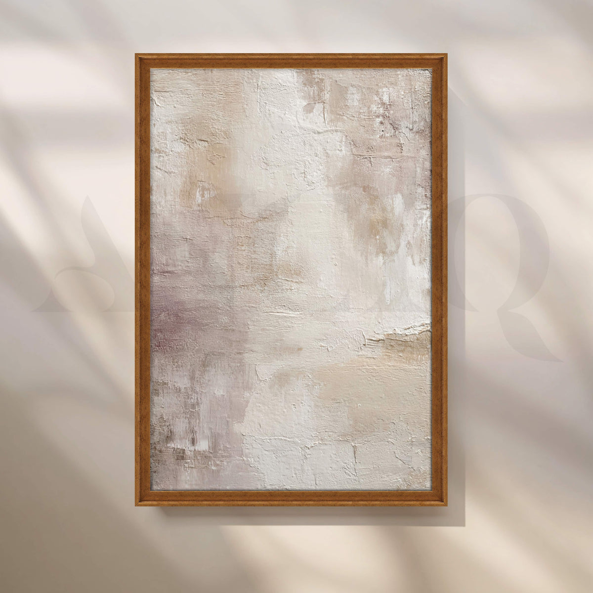 Neutral Textured Abstract Canvas Artwork in Ivory and Beige Tones – Asha Art Studio – Image 6