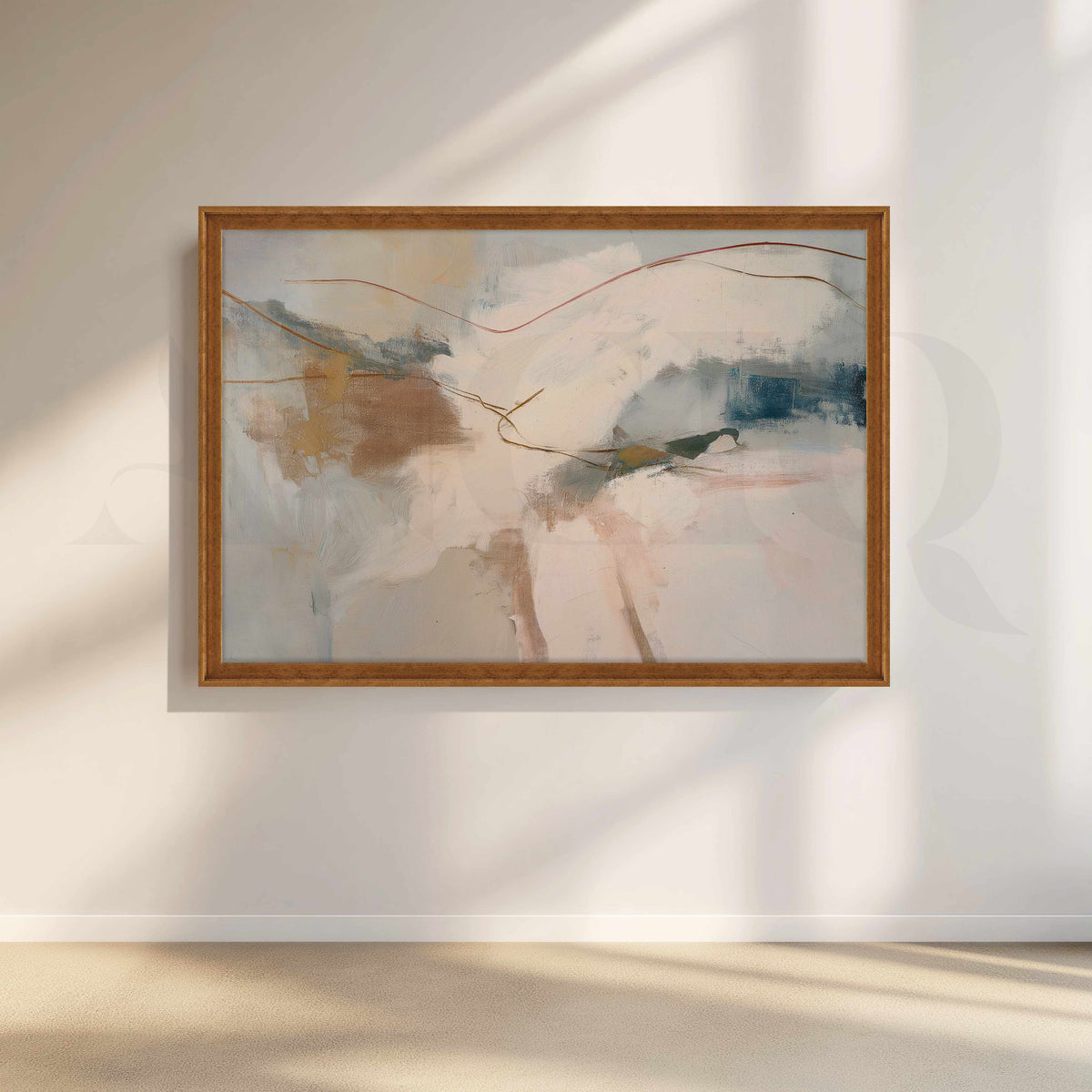 Soft Neutral Abstract Landscape Canvas Artwork – Asha Art Studio – Image 6