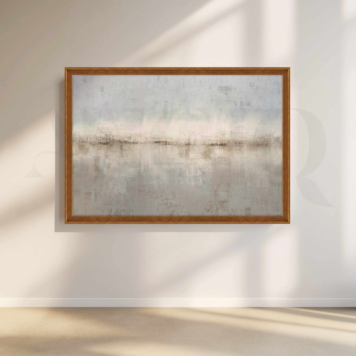 Soft Grey Horizon Abstract Canvas Artwork – Asha Art Studio – Image 6
