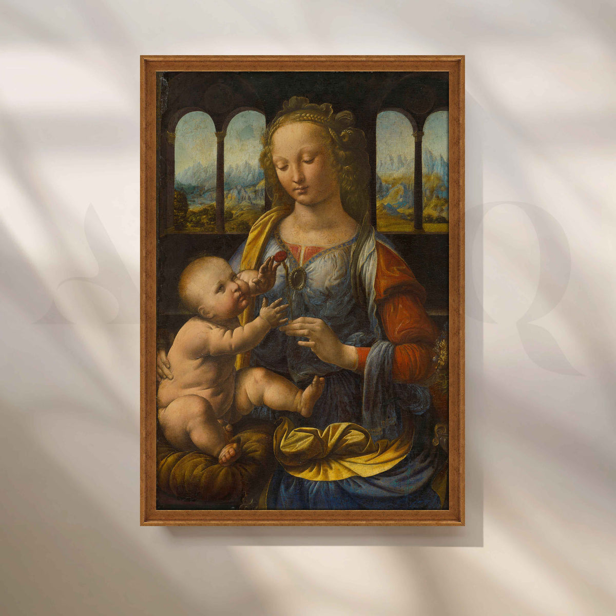 Madonna of the Carnation Canvas Artwork – Asha Art Studio – Image 6