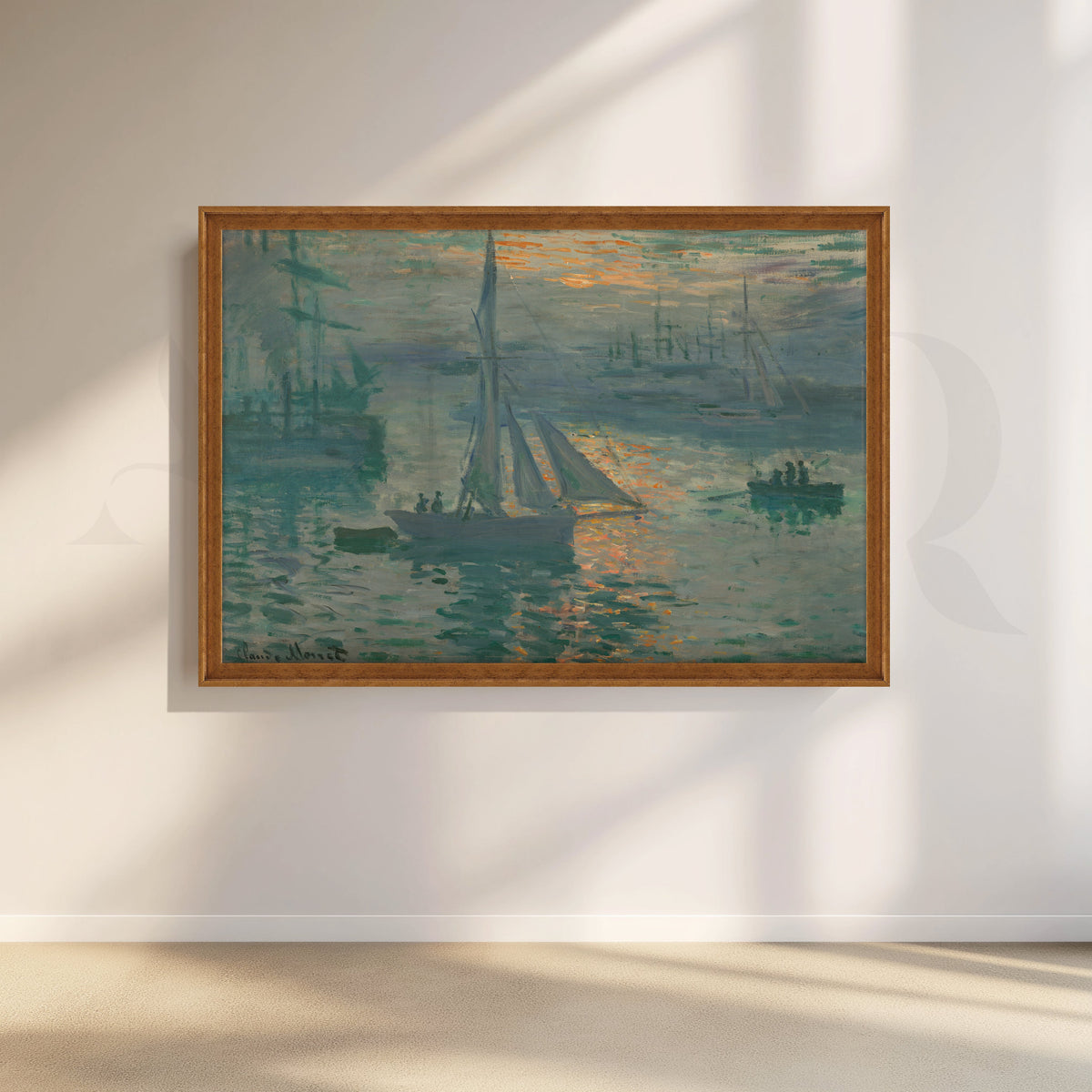 Harbor Glow Sailboats Canvas Artwork – Asha Art Studio – Image 6