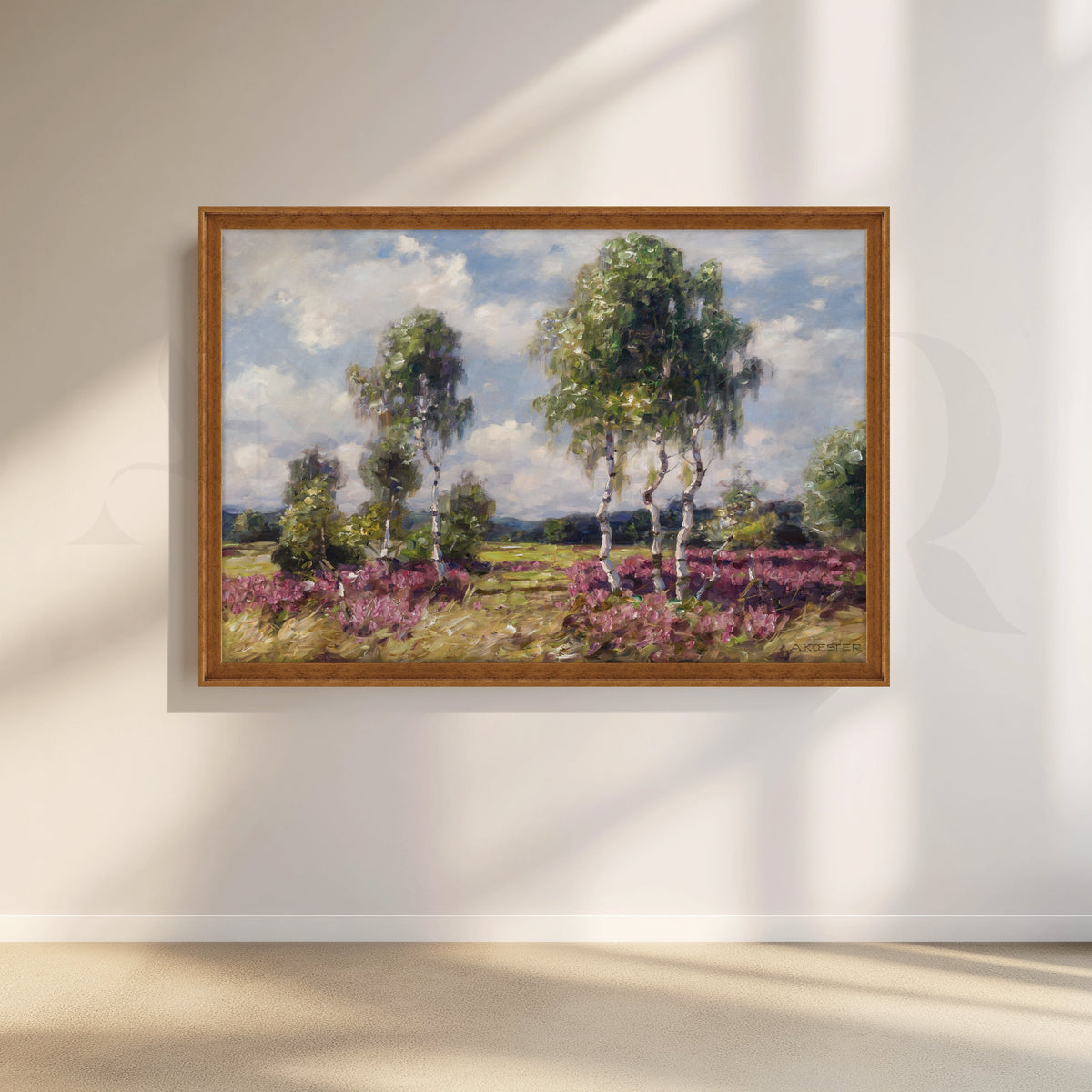Misty Birch Meadow Canvas Artwork – Asha Art Studio – Image 6