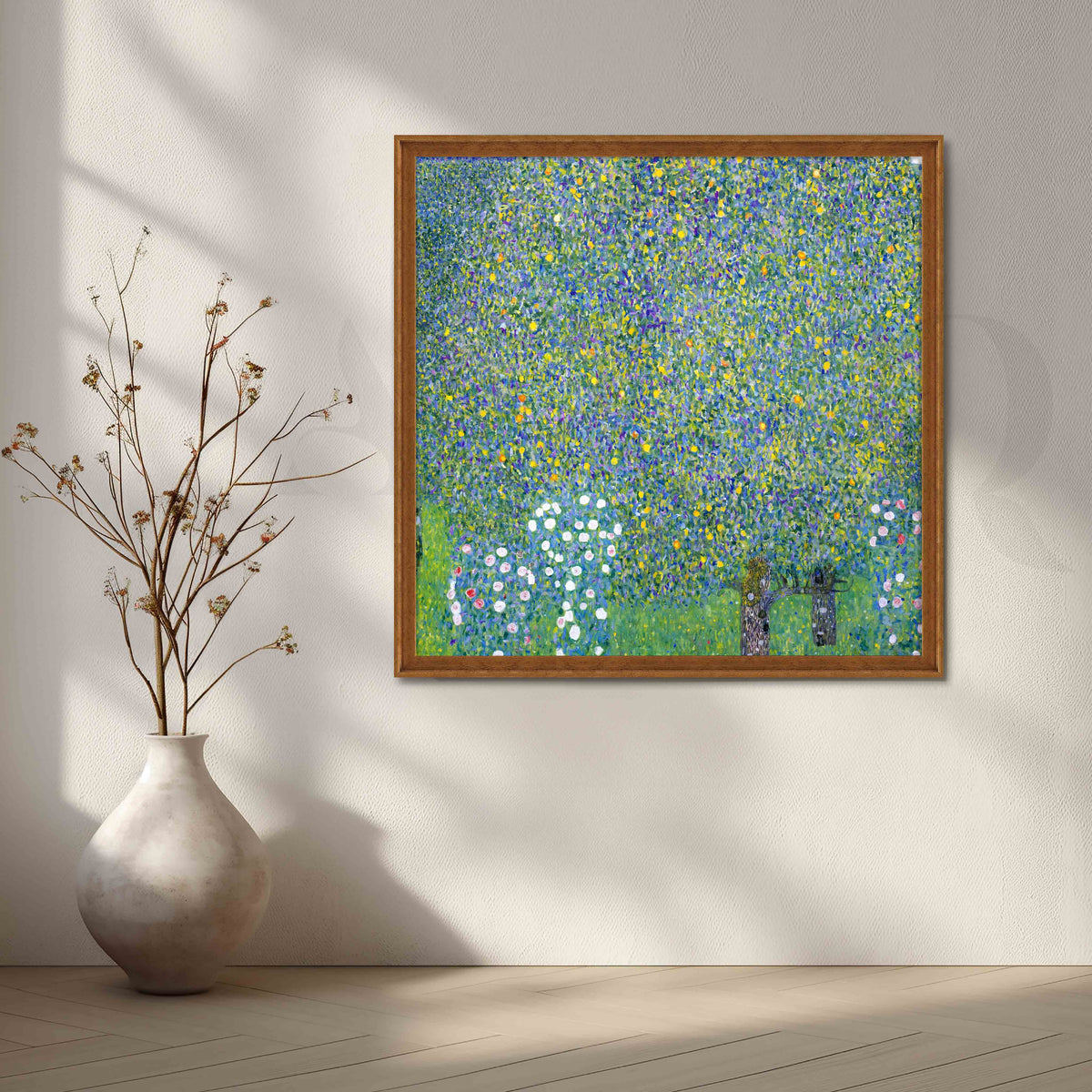 Gustav Klimt Green Garden Floral Canvas Artwork – Asha Art Studio – Image 6