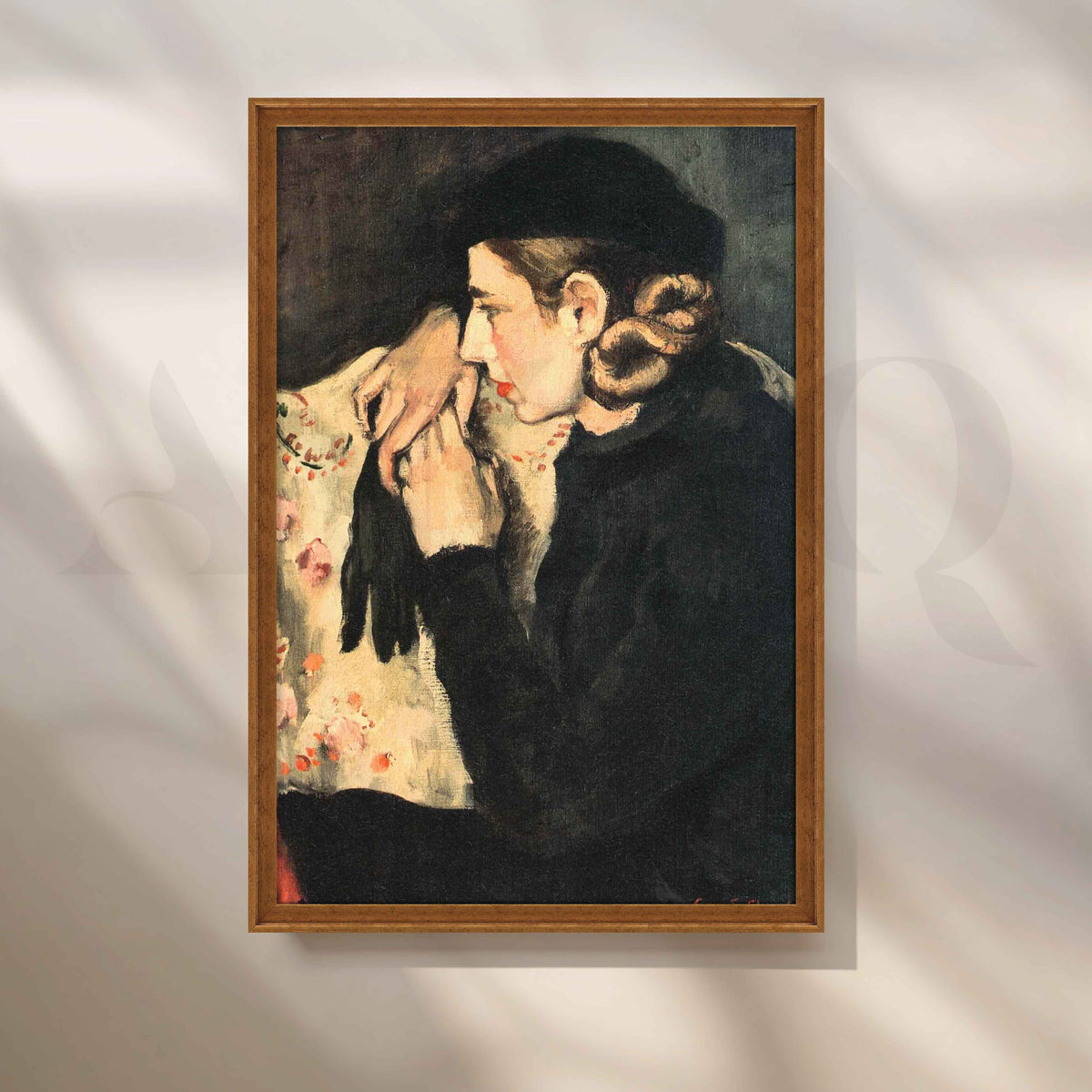 Denise Proutaux by Amrita Sher-Gil Canvas Artwork – Asha Art Studio – Image 6