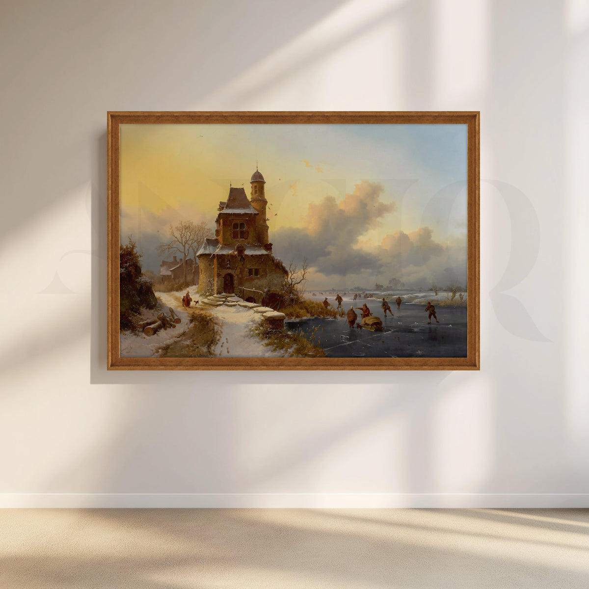 Snow Castle River View Canvas Artwork – Asha Art Studio – Image 6