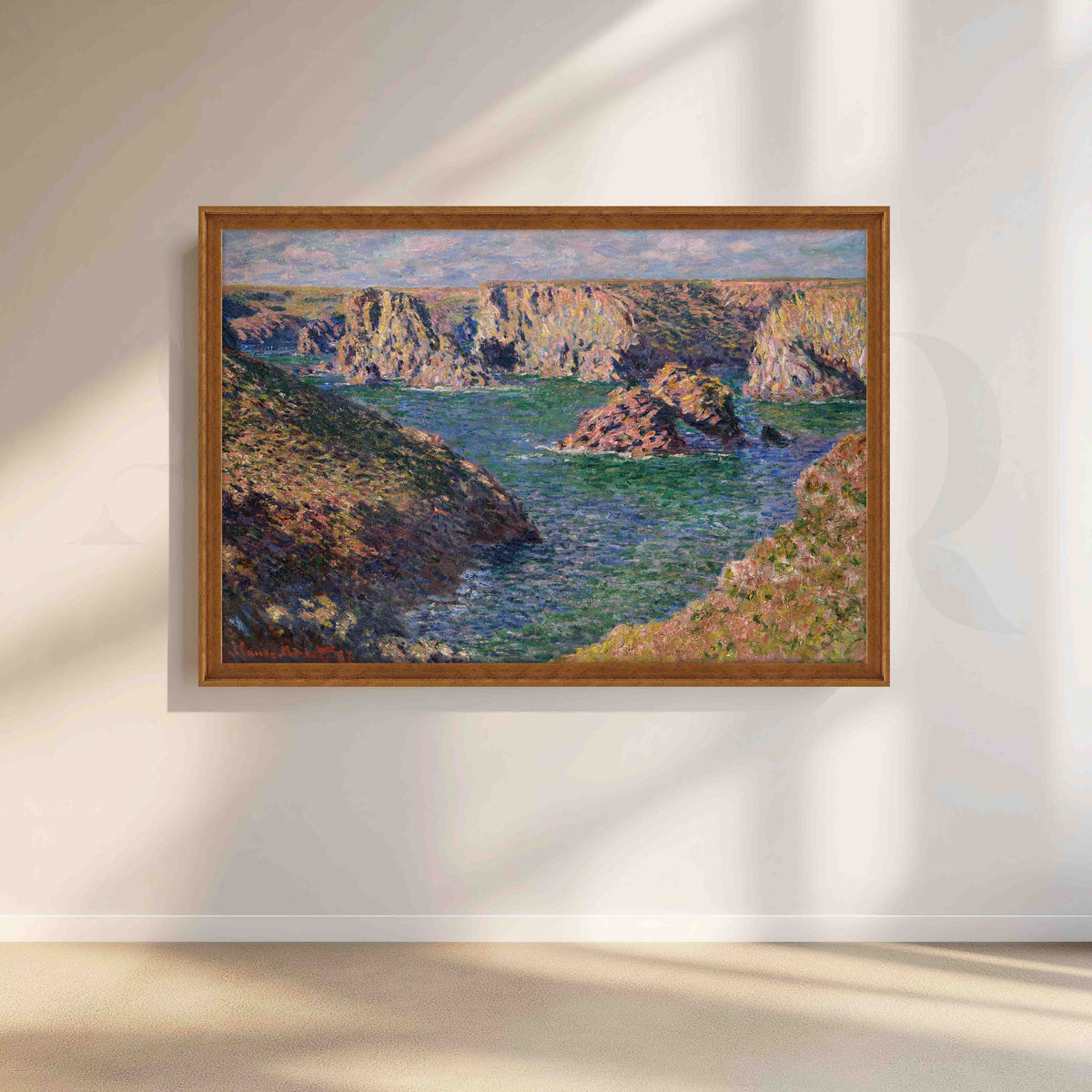 Rocky Coastal Bay Impressionist Canvas Artwork – Asha Art Studio – Image 6