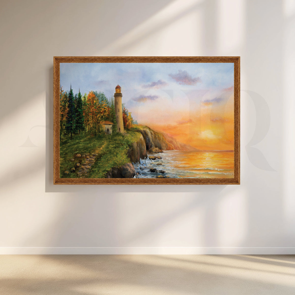 Lighthouse by the Sea Canvas Artwork – Asha Art Studio – Image 6