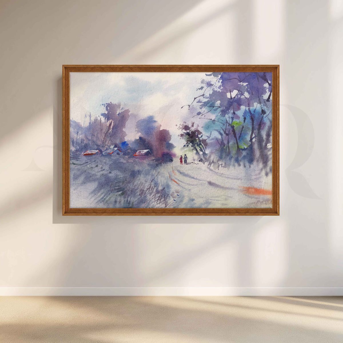 Misty Winter Road Canvas Artwork – Asha Art Studio – Image 6