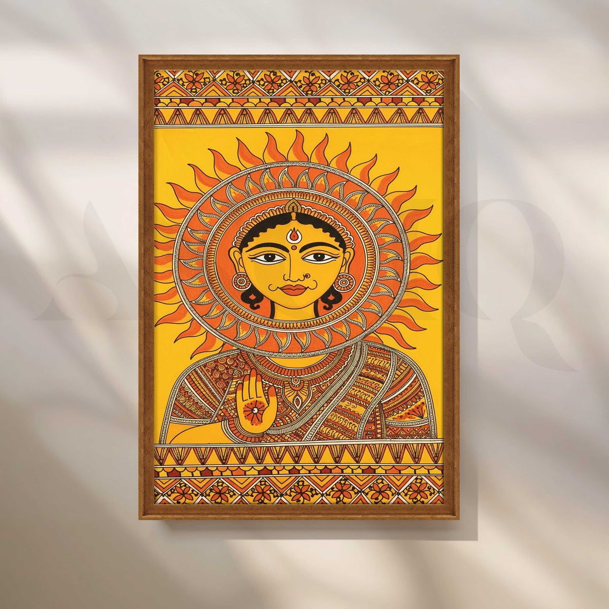Surya Dev Traditional Madhubani Artwork – Asha Art Studio – Image 6