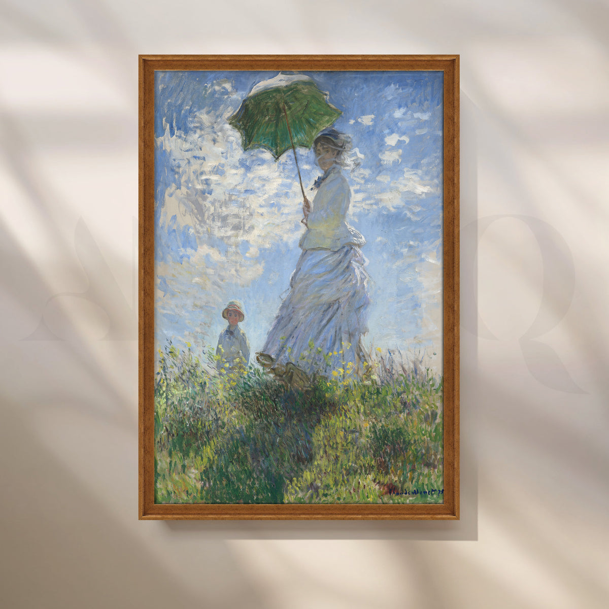 Woman with a Parasol (Monet) Canvas Artwork – Asha Art Studio – Image 6