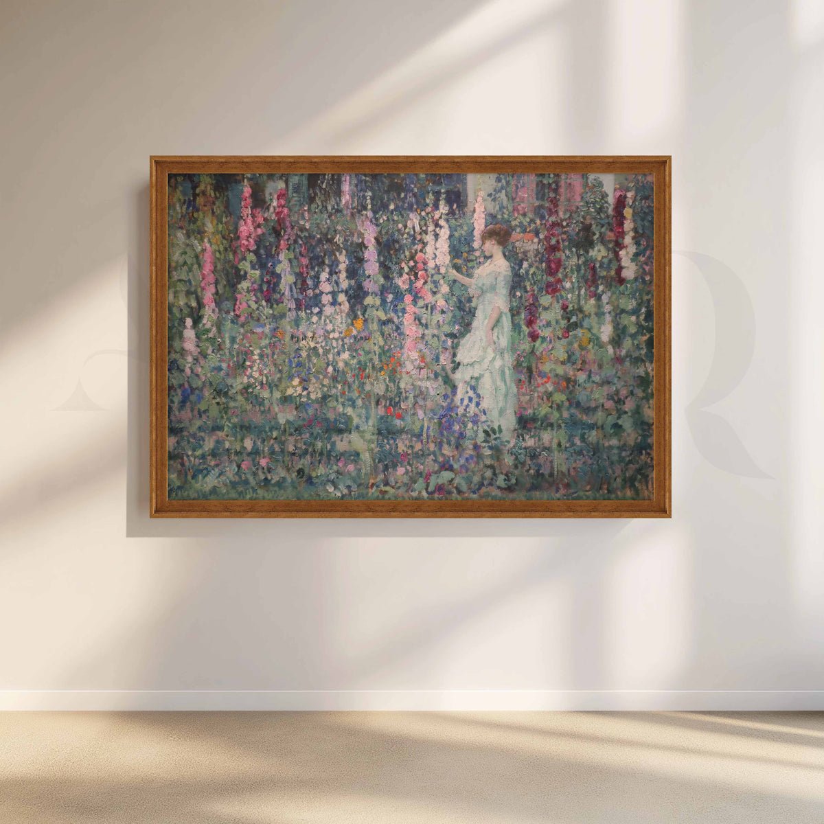 Impressionist Garden Woman Canvas Artwork – Asha Art Studio – Image 6