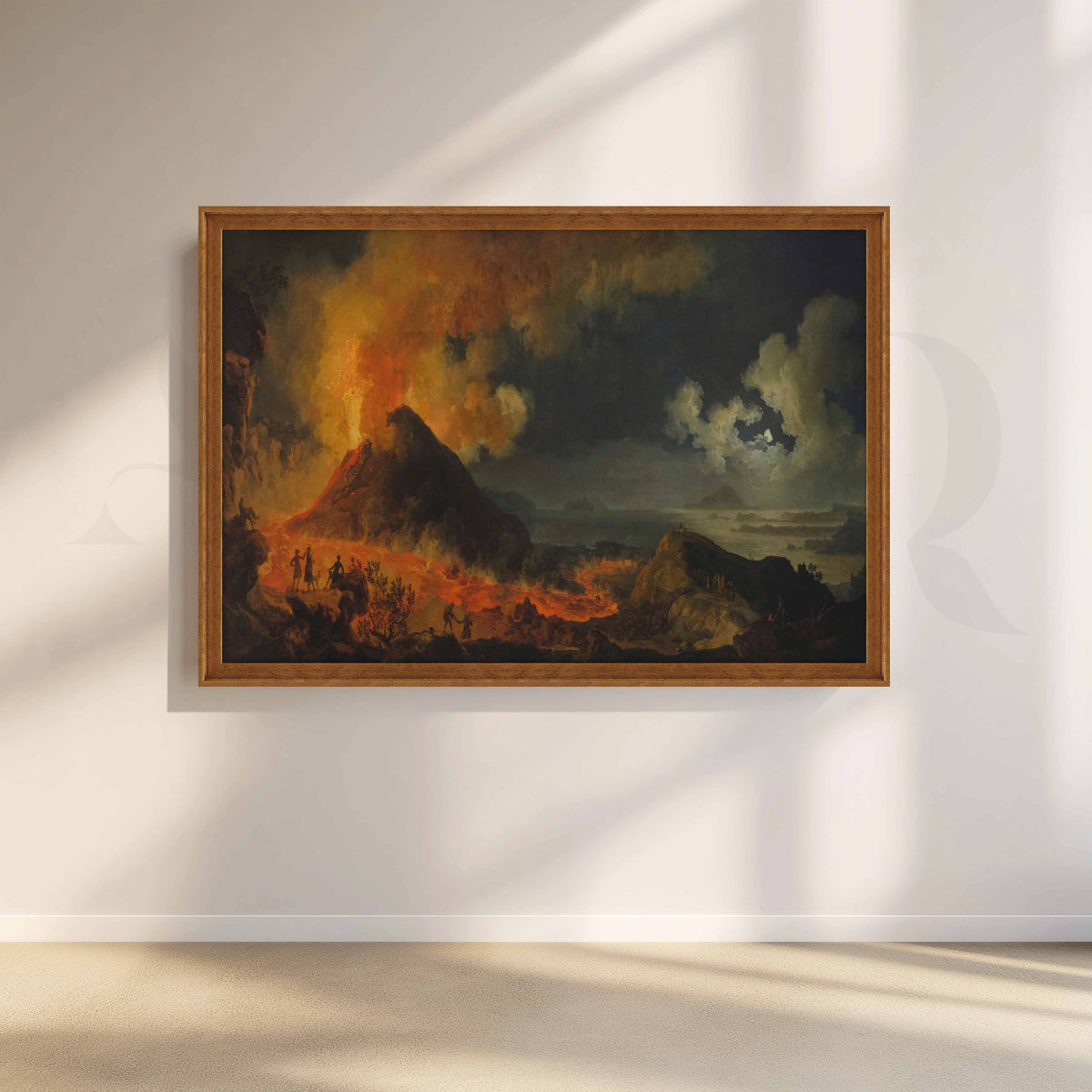 Dramatic Volcano Landscape Canvas Artwork – Asha Art Studio – Image 6