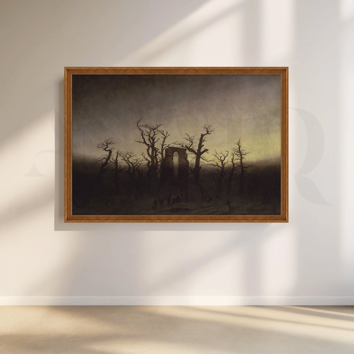 Gothic Ruin at Dusk Canvas Artwork – Asha Art Studio – Image 6