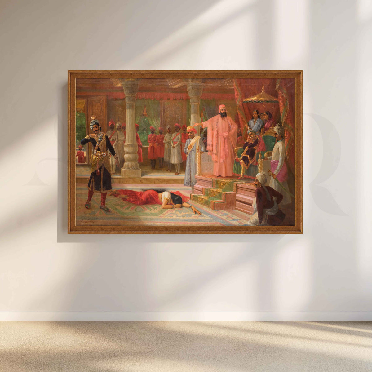 Draupadi at the Court of Virata by Raja Ravi Varma Canvas Artwork – Asha Art Studio – Image 6