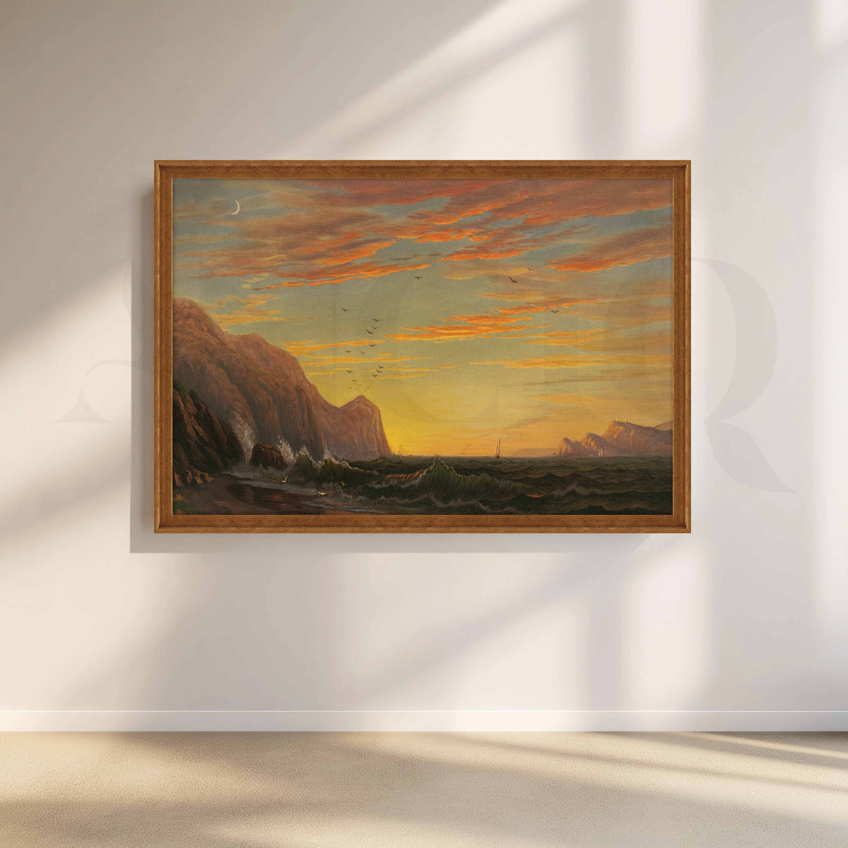 Sunset Coastal Seascape Canvas Artwork – Asha Art Studio – Image 6