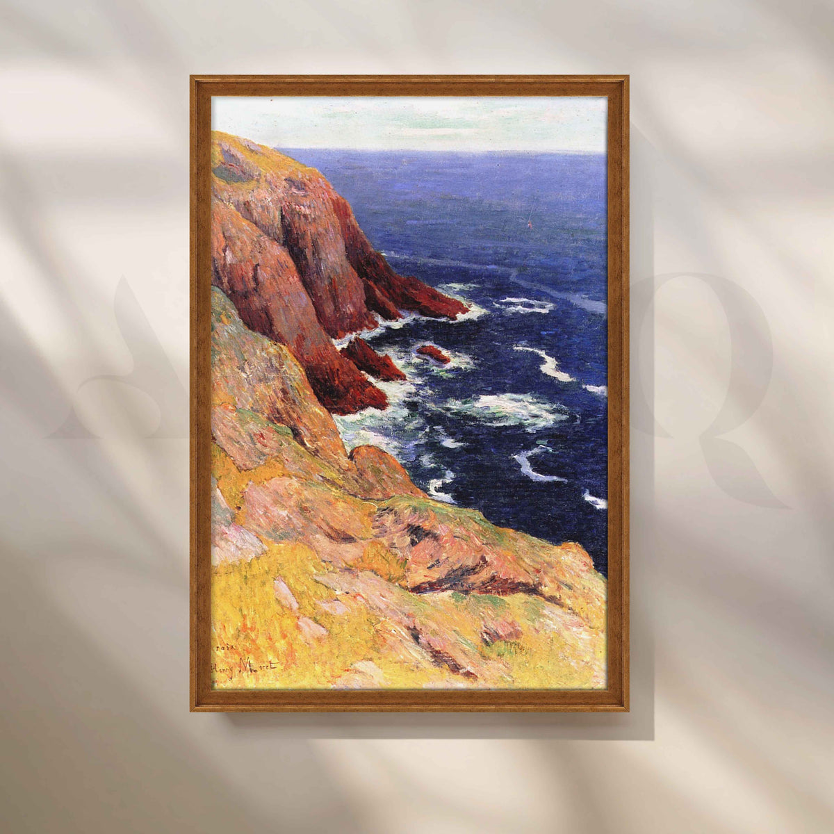 Henri Moret Rocky Coast Seascape Canvas Artwork – Asha Art Studio – Image 6