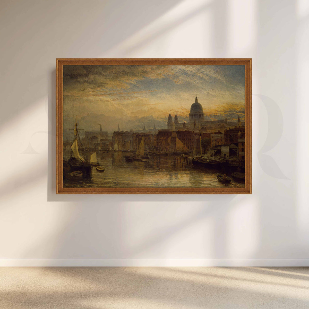 Vintage European Harbour Canvas Artwork – Asha Art Studio – Image 6
