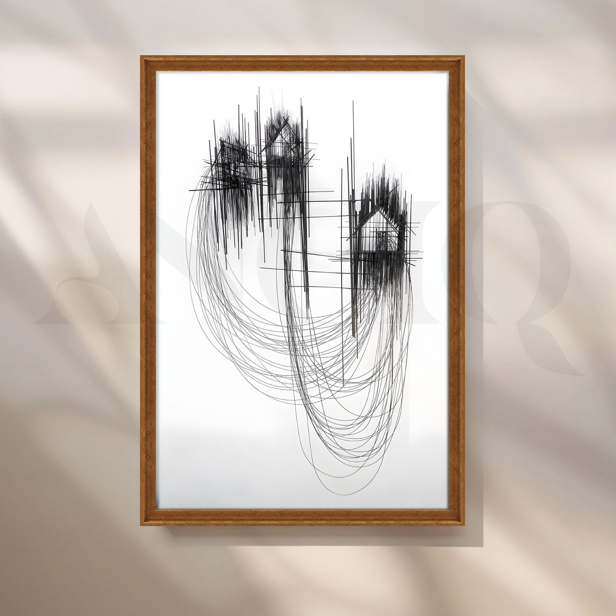 Black Line Architectura Canvas Artwork – Asha Art Studio – Image 6