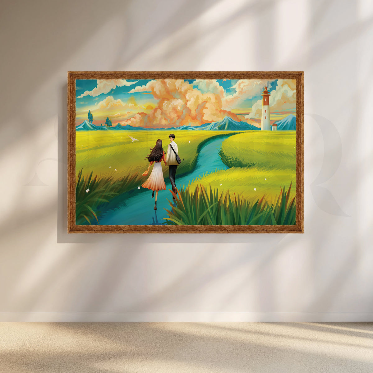 Countryside Love Canvas Artwork – Asha Art Studio – Image 5