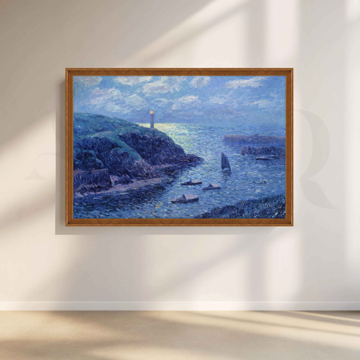 Henri Moret Lighthouse Seascape Canvas Artwork – Asha Art Studio – Image 6