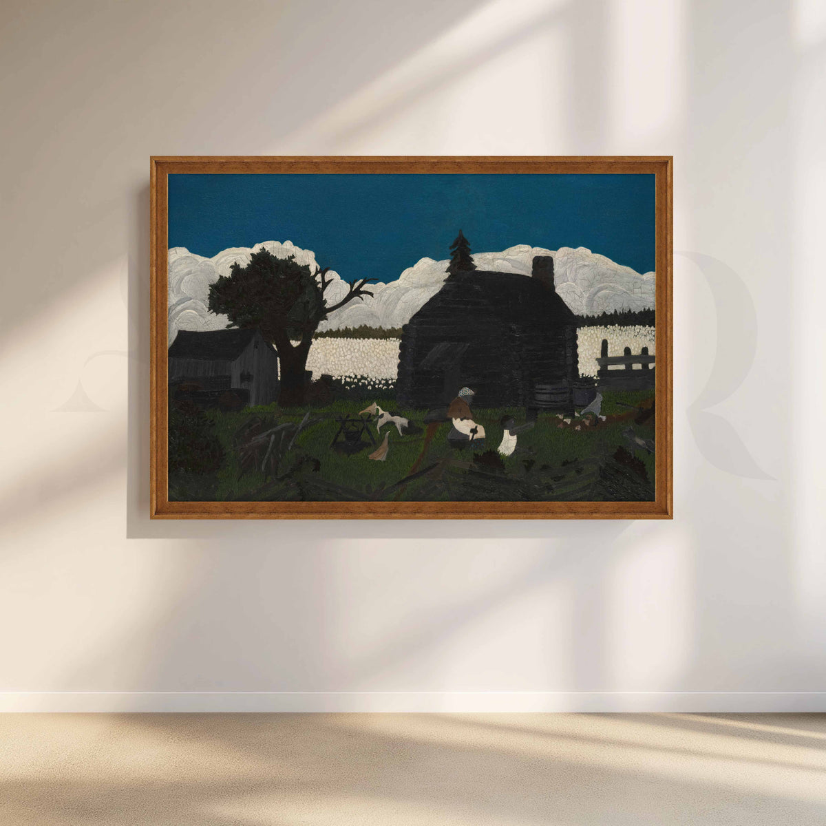 Moody Farmhouse Landscape Canvas Artwork – Asha Art Studio – Image 6