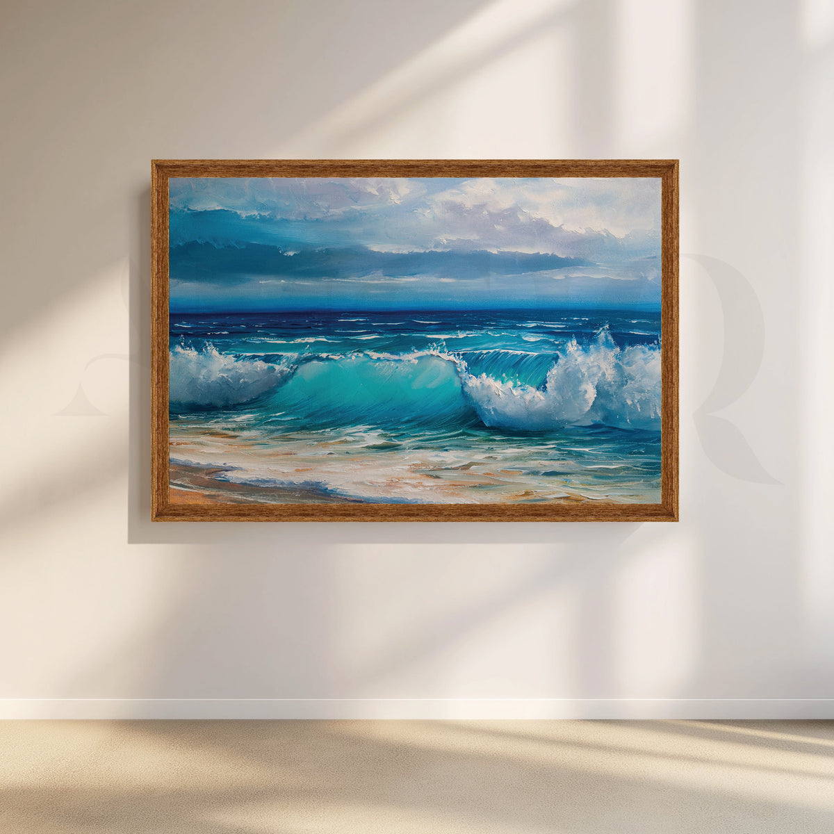 Serenity Shore Canvas Artwork – Asha Art Studio – Image 6