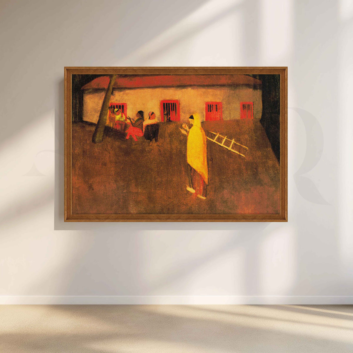 Village Scene by Amrita Sher-Gil Canvas Artwork – Asha Art Studio – Image 6