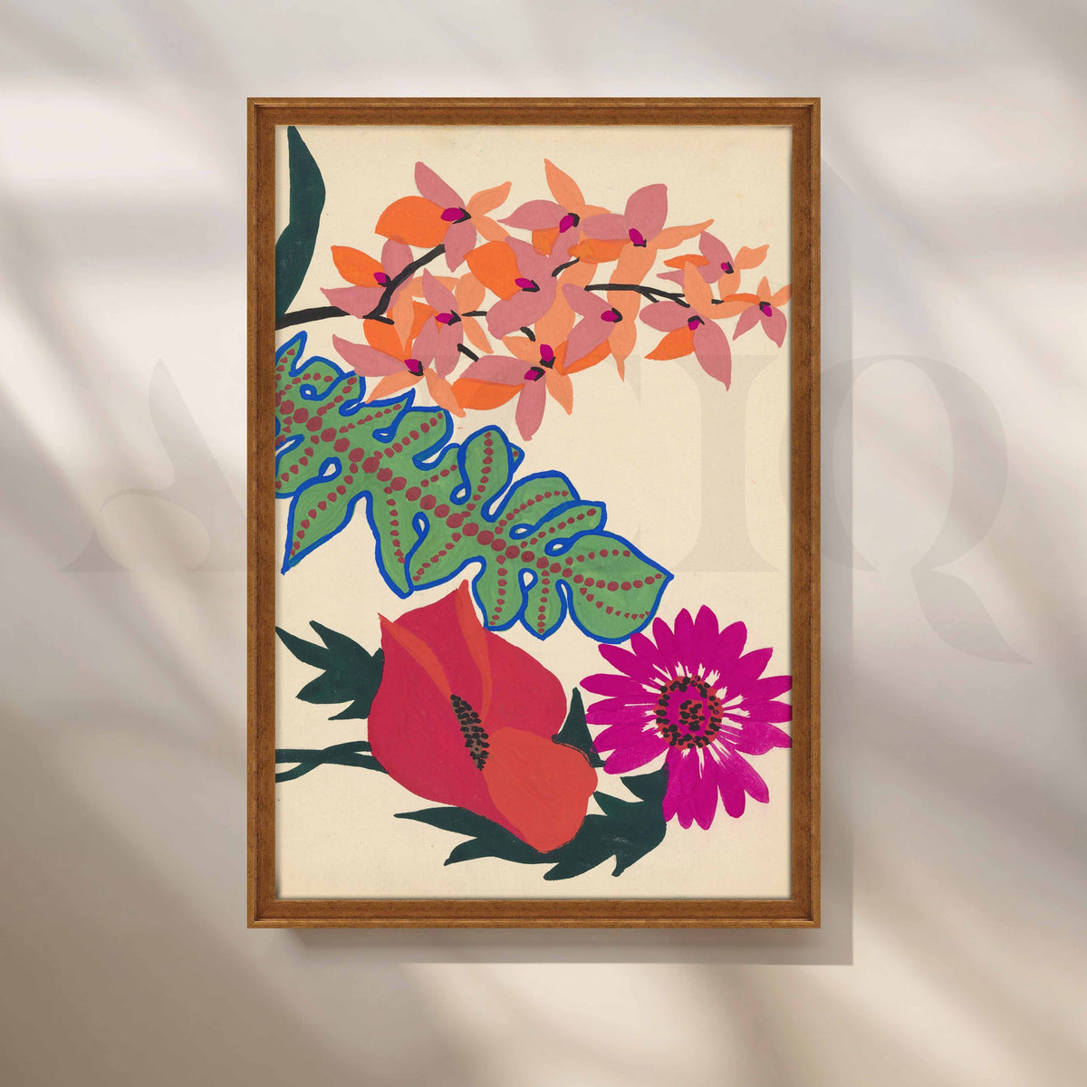 Bold Tropical Floral Canvas Artwork – Asha Art Studio – Image 6