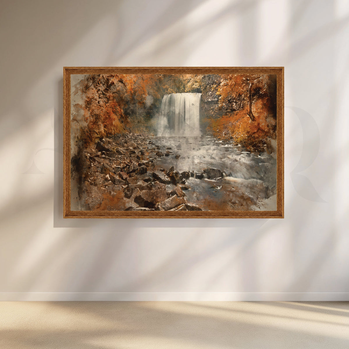 Serene Cascades Canvas Artwork – Asha Art Studio – Image 6