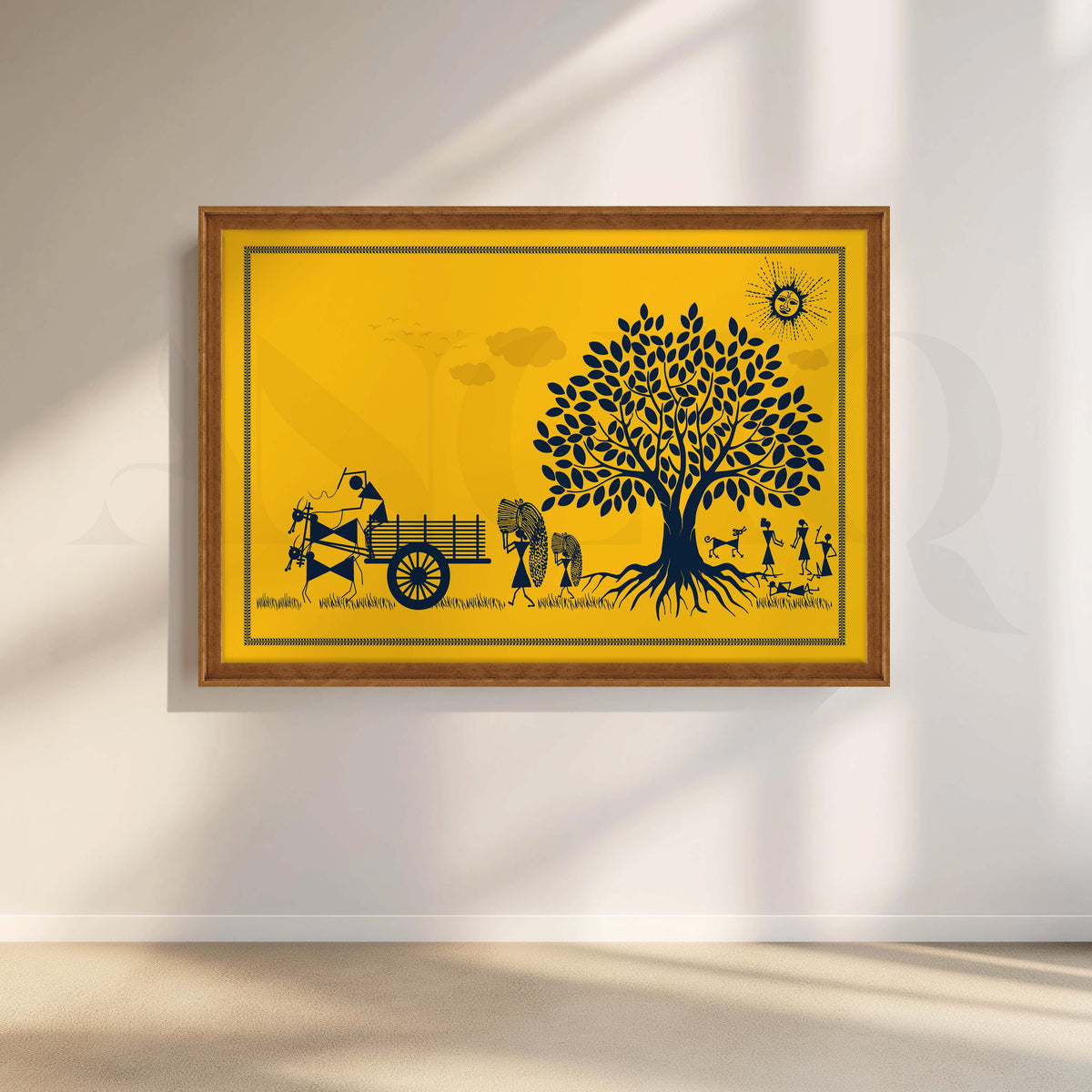 Tribal Tree of Life Village Folk Artwork – Asha Art Studio – Image 6