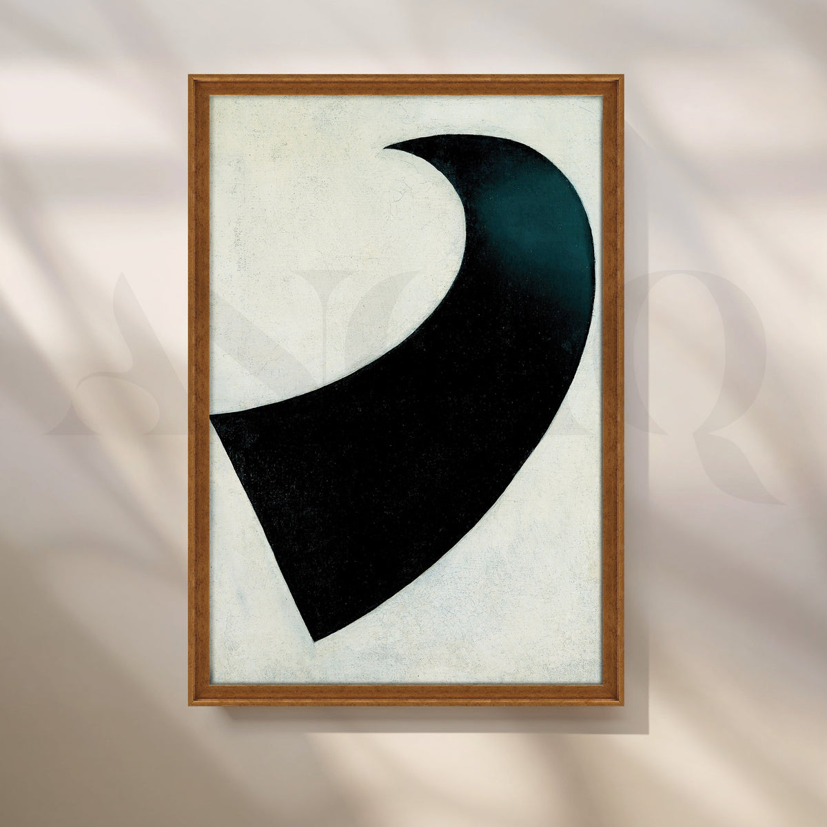 Minimalist Black Crescent Canvas Artwork – Asha Art Studio – Image 6
