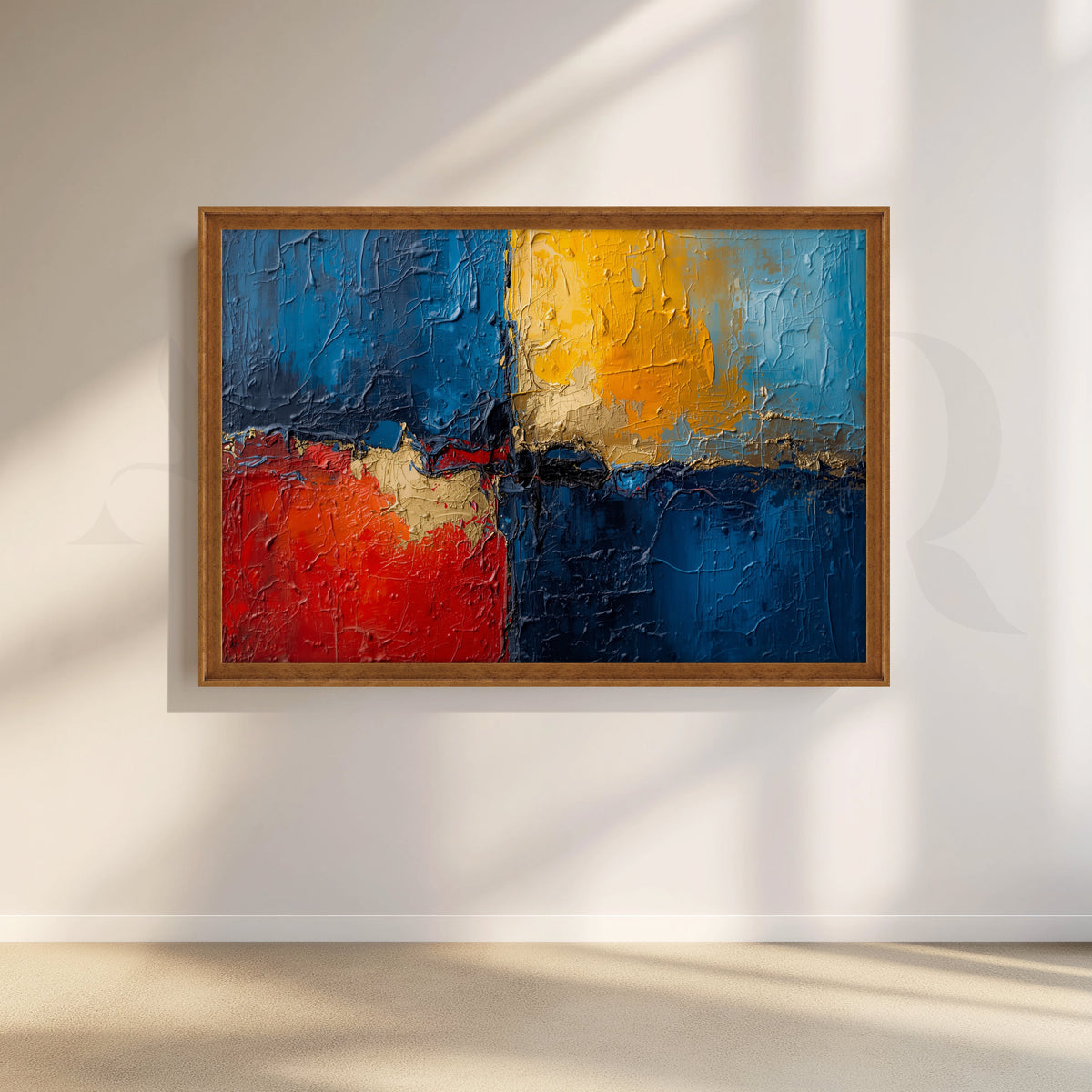 Multicolor Bold Textured Abstract Canvas Artwork – Asha Art Studio – Image 6