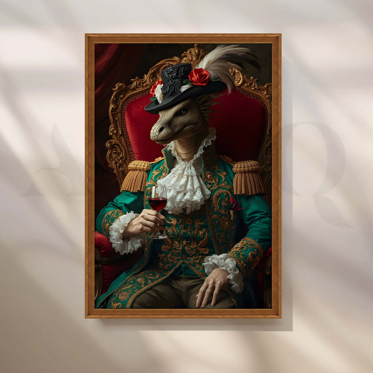 Royal Lizard Portrait Luxury Pop Artwork – Asha Art Studio – Image 6