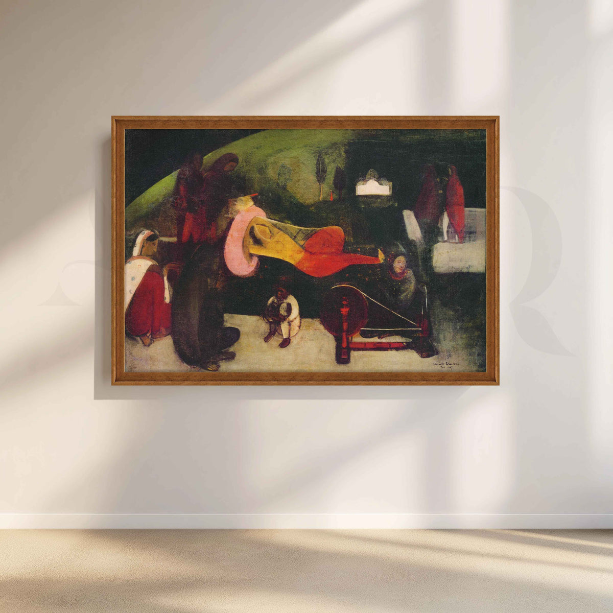 Siesta by Amrita Sher-Gil Canvas Artwork – Asha Art Studio – Image 6