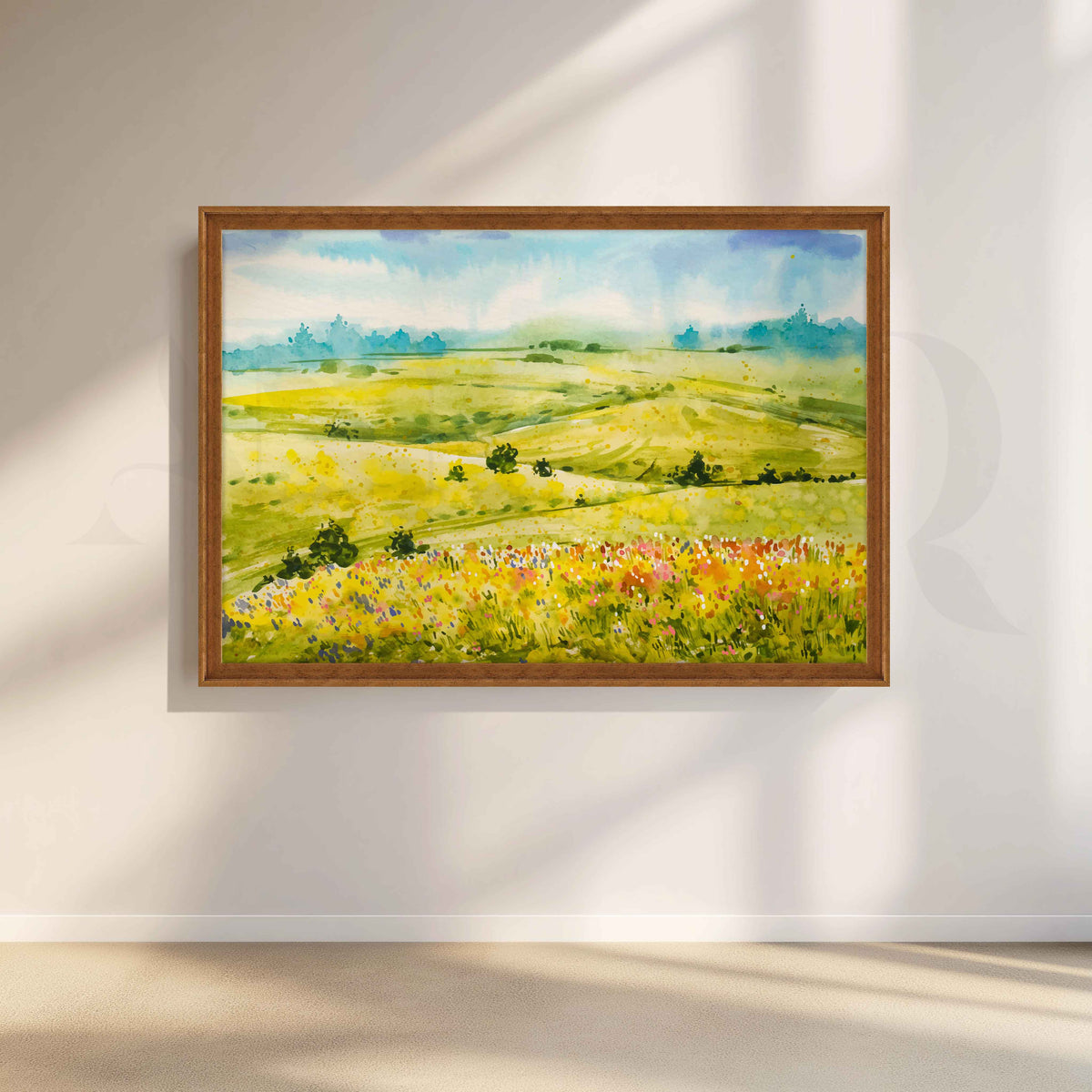 Meadow Fields Landscape Canvas Artwork – Asha Art Studio – Image 6